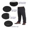 TRAILSIDE SUPPLY CO. Mens Lightweight Track Pants,Stretchy Pants with Zipper Pockets,Loose Fit, Charcoal, M view 4
