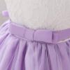 First Birthday Baby Girl Party Dress Infant V Neck Bowknot Embroidered Lace Tutu Dress Wedding Flower Girl Dress with Headband Princess Christmas Dress Pageant Formal Dresses Lilac 18-24 Months view 4