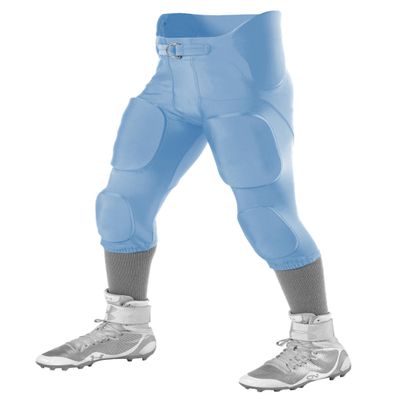 Alleson Athletic Boys Integrated Football Pant - Premium Comfort & Durability for Young Athlete 9Z Columbia Blue