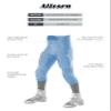 Alleson Athletic Boys Integrated Football Pant - Premium Comfort & Durability for Young Athlete 9Z Columbia Blue view 3