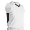 Champro Rebel Polyester Basketball Jersey, Youth Large, White, Black, White view 1
