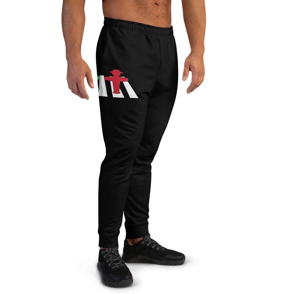 ampelmannchen on Crosswalk Men's Joggers White