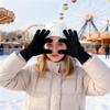 SATINIOR Magic Winter Gloves Unisex Gloves Knit Stretchy Mitten Full Fingers Warm Mitten for Men Women Sports(Black,4 Pairs) view 3