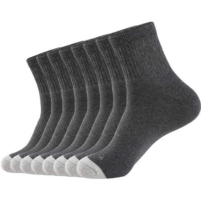 WANDER Men's Athletic Ankle Socks 3-8 Pairs Thick Cushion Running Socks for Men&Women Cotton Socks 6-9/9-12/12-15 (8 Pair Dark Grey, Shoe Size: 6-9)