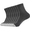 WANDER Men's Athletic Ankle Socks 3-8 Pairs Thick Cushion Running Socks for Men&Women Cotton Socks 6-9/9-12/12-15 (8 Pair Dark Grey, Shoe Size: 6-9) view 1