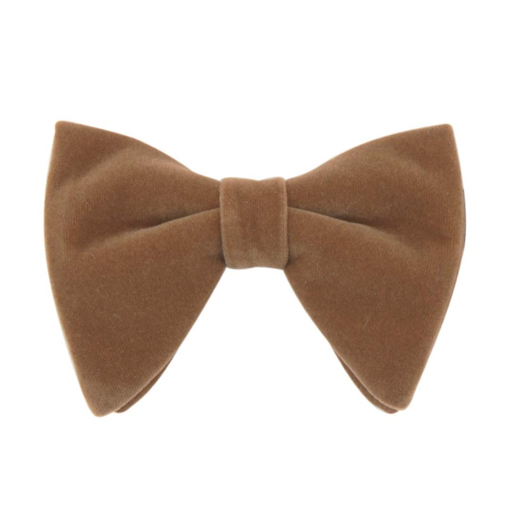 Lovacely Mens Oversized Velvet Bow Tie Solid Color Formal Tuxedo Pre-Tied Big Bowtie 220514