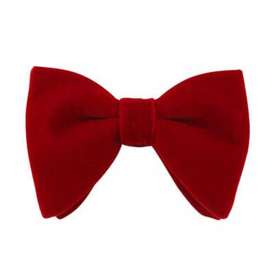 Lovacely Mens Oversized Velvet Bow Tie Solid Color Formal Tuxedo Pre-Tied Big Bowtie 220511