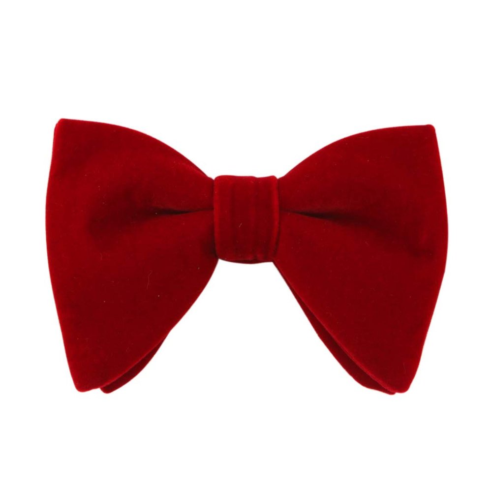 Lovacely Mens Oversized Velvet Bow Tie Solid Color Formal Tuxedo Pre-Tied Big Bowtie 220511