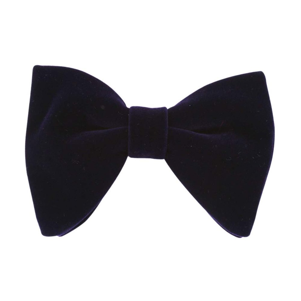 Lovacely Mens Oversized Velvet Bow Tie Solid Color Formal Tuxedo Pre-Tied Big Bowtie 220509