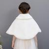 Flower Girl Cape Princess Faux Fur Bolero Shrug Shoulder Cape Shawl Wrap Capelet view 2
