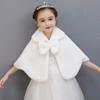 Flower Girl Cape Princess Faux Fur Bolero Shrug Shoulder Cape Shawl Wrap Capelet view 3