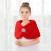 LeJulyeekay Girls Princess Faux Fur Flower Girl Bolero Shrug Party Wedding Capelet Dress Up view 3