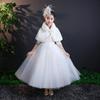LeJulyeekay Ivory Flower Girl Faux Fur Wraps Cape Kids First Communion Fur Capelet for Girls view 3