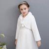 LeJulyeekay Baby Girl Flower Dress Faux Fur Bolero Wedding Jacket Shrug Baptism Coat Costume view 3