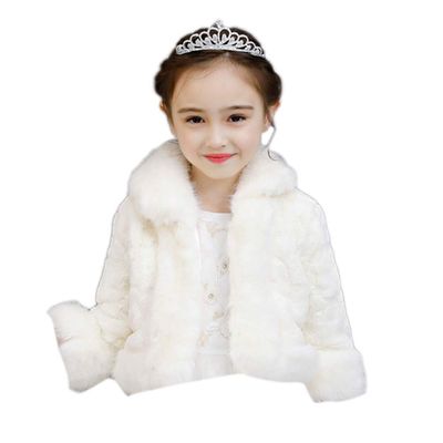 Flower Girl Cape Princess Faux Fur Bolero Shrug Shoulder Cape Shawl Wrap Capelet