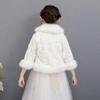Flower Girl Cape Princess Faux Fur Bolero Shrug Shoulder Cape Shawl Wrap Capelet view 2
