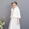 Flower Girl Cape Princess Faux Fur Bolero Shrug Shoulder Cape Shawl Wrap Capelet view 3