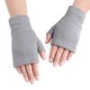 RUIXIB Women Men Fleece Fingerless Gloves Winter Warm Half Finger Gloves Half Mitten view 1