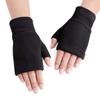 RUIXIB Women Men Fleece Fingerless Gloves Winter Warm Half Finger Gloves Half Mitten view 1