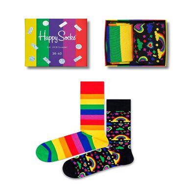 Happy Socks Pride Gift Box Bright Combo Men's Shoe Size 8-12