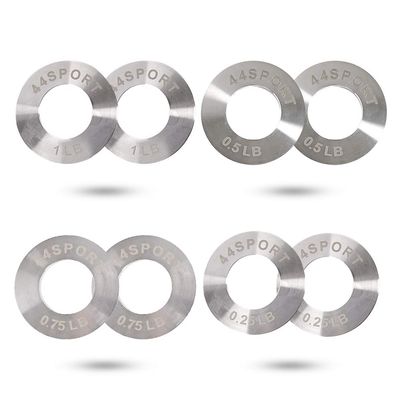 44LLC 44SPORT Olympic Fractional Steel Plates -Pair of 1/4, 1/2, 3/4, 1 lb Weights (8 Total)