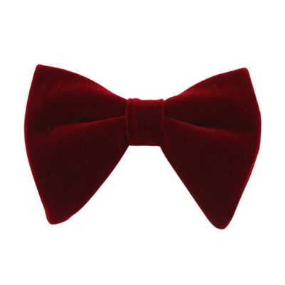 Lovacely Mens Oversized Velvet Bow Tie Solid Color Formal Tuxedo Pre-Tied Big Bowtie 220510