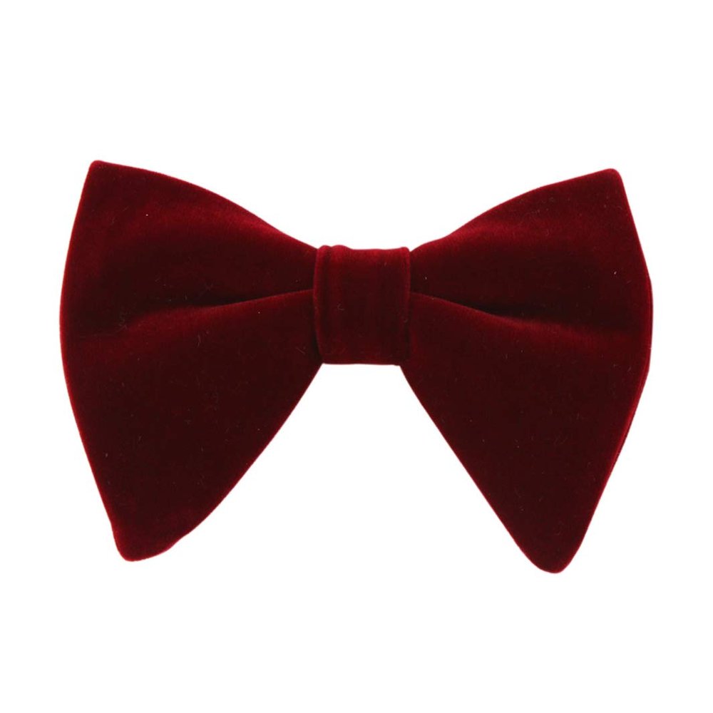 Lovacely Mens Oversized Velvet Bow Tie Solid Color Formal Tuxedo Pre-Tied Big Bowtie 220510