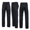 Black Work Trousers Pants Knee Pad Pockets Men's Cargo Multi Pocket Work Wear (36") view 1