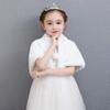 LeJulyeekay Girls Princess Faux Fur Wrap Shawl Flower Girls Bolero Shrug Princess Party Cape view 3