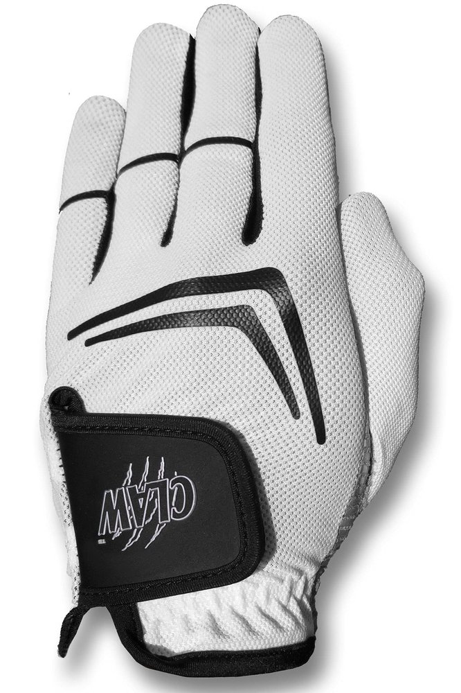 CaddyDaddy Claw Golf Gloves for Men | Flex-Mesh Design for Cool Ventilation | Lasts 3-5 Times Longer Than Leather | Silicone-Web Coating for Maximum Grip | 100% Machine-Washable | White | LH-Small