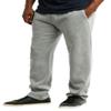 Knocker Men's Heavyweight Fabric Cotton Blend Open Bottom Fleece Sweatpants (L, Heather Grey) view 2