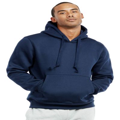 Knocker Men's Durable Heavy Cotton Blend Fleece Pullover Hoodie Sweatshirt (S, Navy)