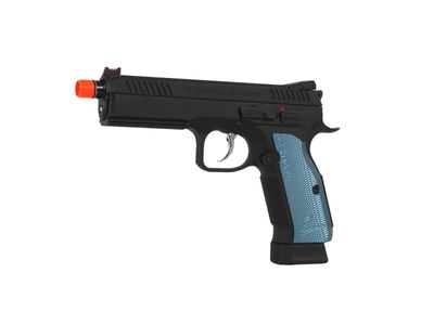 ASG CZ Shadow 2 CO2 Airsoft Pistol - Adjustable Mag Release, Stainless Steel Recoil Spring Guide Blowback BB Gun - Black