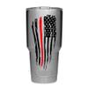 23 Colors / 3 Sizes Thin Line American Flag Tattered Distressed Decal Sticker for Car Truck Cup Reflective Options view 3