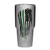 23 Colors / 3 Sizes Thin Line American Flag Tattered Distressed Decal Sticker for Car Truck Cup Reflective Options view 4