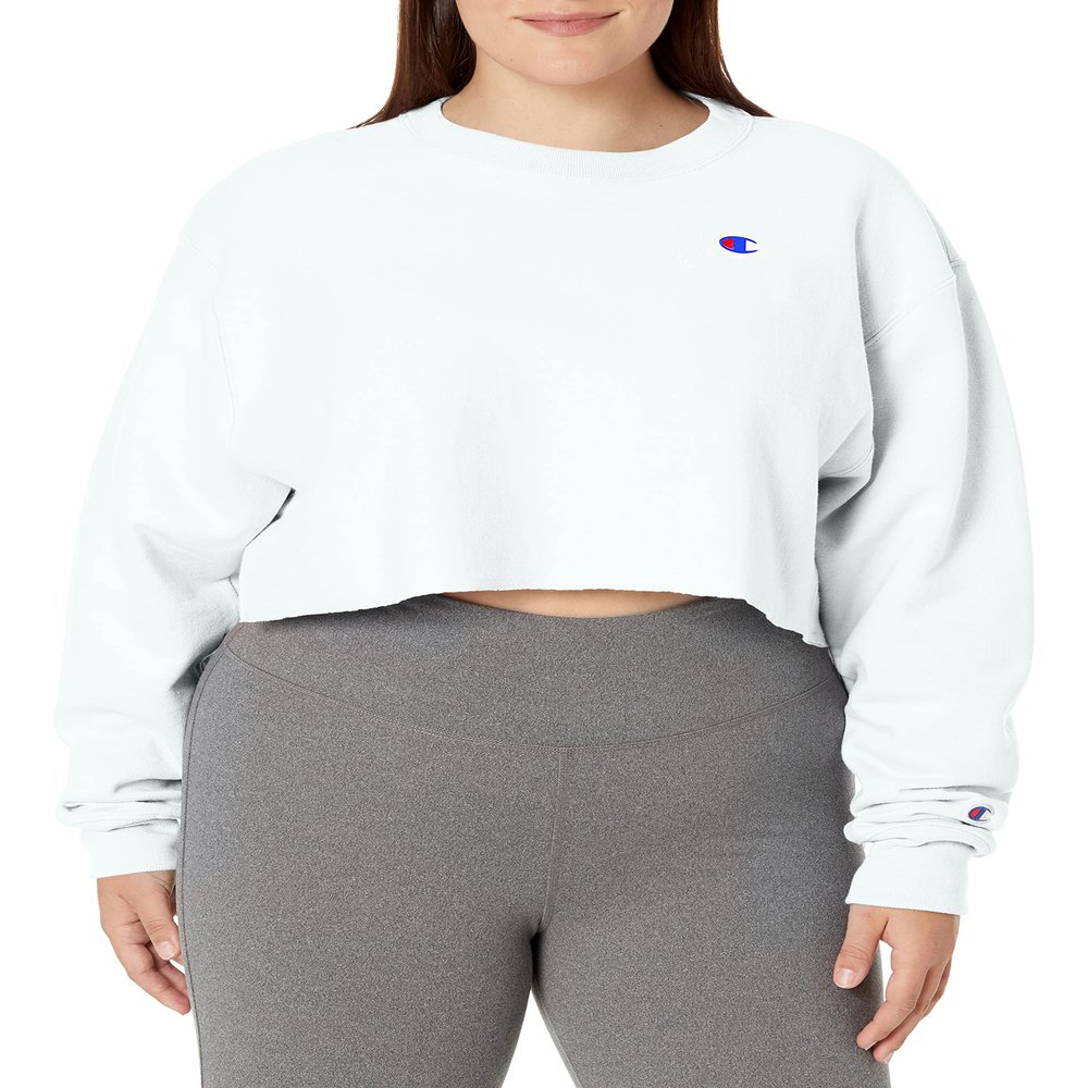 Champion Women's Crop, Gfs Silver Grey, SMALL