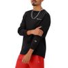 Champion Men's Crewneck Fleece Sweatshirt, Standard Fit, Midweight, Script Logo, Available in Regular and Big & Tall, Black Small - Small Script Logo, X-Large view 1