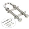 Amarine Made Pair of Stainless Steel Marine Boat Stern Bow Eye Tie Down U Bolt (Silver, 1/2" Dia - 2-1/2" Thread Lenght) view 3
