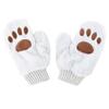 1 Pair Cute Cat Paw Gloves Plush Warm Gloves Mittens Winter Accessories for Women Girls, Grey view 1