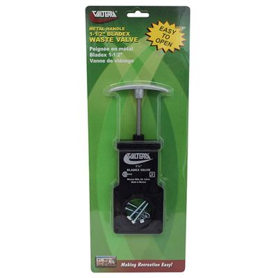 Valterra Black 1-1/2" T1001VPM Bladex Waste Valve with Metal Handle-1-1/2(3 Pack)