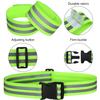 Hotop 6 Pieces Reflective Band Strap Safety Reflective Glow PT Belt High Visibility Waist Belt for Arm, Wrist, Ankle, Leg Running Cycling Walking Marathon(Green) view 2