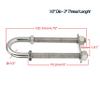 Amarine Made Pair of Stainless Steel Marine Boat Stern Bow Eye Tie Down U Bolt (Silver, 1/2" Dia - 3" Thread Lenght) view 2