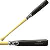 Tucci CC1 Series Traditional Maple Wood Baseball Bat, Pro Select Limited, Black Barrel, Natural Handle, 32" view 1