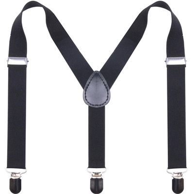 GUCHOL Suspenders for Kids,Toddler - Adjustable Elastic Suspender for Baby,Boys,Girls,Suitable for 1 to 6 old (Black)