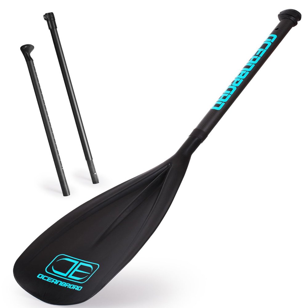 OCEANBROAD SUP Paddle Board Paddle 3 Pieces Adjustable Carbon Shaft Stand up Paddle with Bag