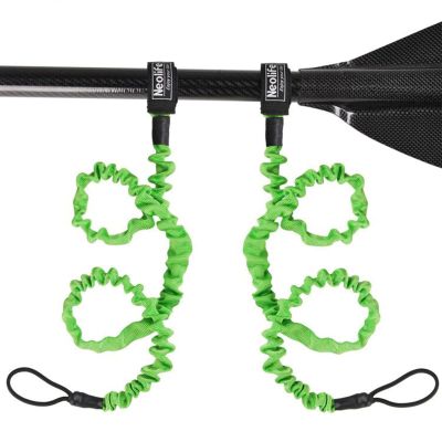 WONITAGO Stretchable Kayak Paddle Leash, Coiled Rod Leash Tool Lanyard for Kayak and SUP Paddles, Fishing Poles Rods, 2 Pack