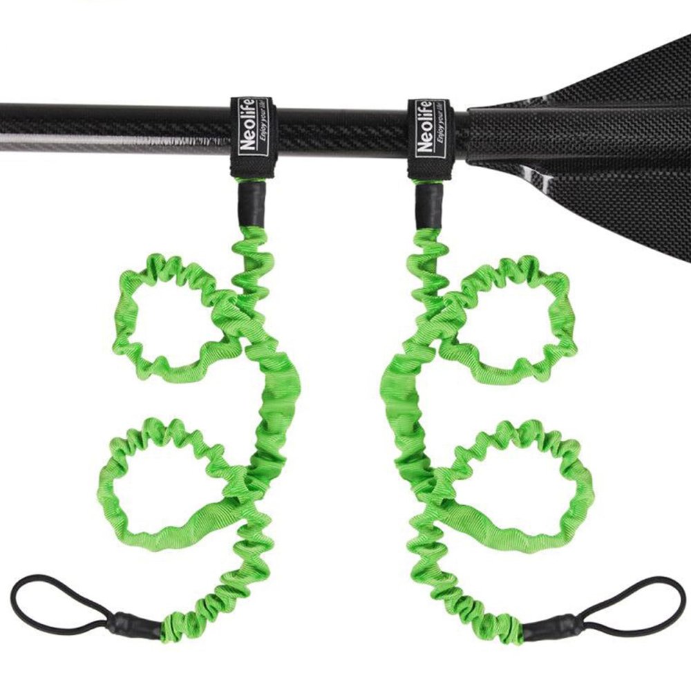 WONITAGO Stretchable Kayak Paddle Leash, Coiled Rod Leash Tool Lanyard for Kayak and SUP Paddles, Fishing Poles Rods, 2 Pack
