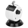 Hilitand Berm Manual Tally Counter 4-Position ABS Shell Counting Tool Mechanical Desktop Point Counter can be Cleared (White) view 1