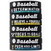 (12-pack) Baseball Bracelets with Motivational Sports Quotes - Wholesale Pack of 12 Silicone Rubber Wristbands for Bulk Baseball Team Gifts and Party Favors - Unisex for Boys Girls Men Women Motivational Bracelets for Kids view 1