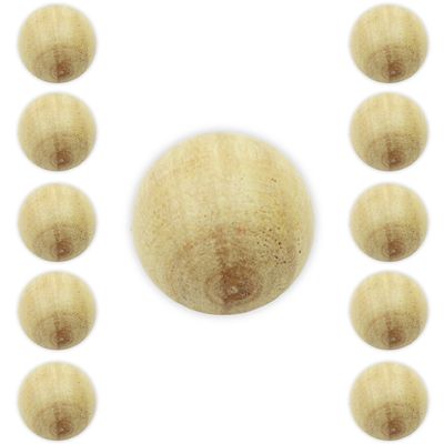 Bilhares Carrinho Set of 10 Natural Wooden Foosball Balls